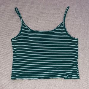 Green Striped Tank Top